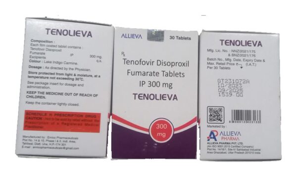 TENOLIEVA 300 MG TAB (Tenfovir Disoproxil fumarte)